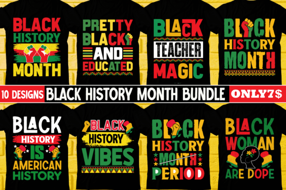 Black History Month T-Shirt Design Bundle: Creative Assets for Impactful Projects
