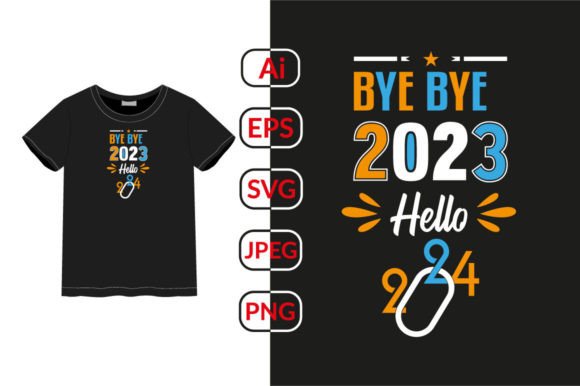 Celebrate in Style: Happy New Year 2024 T-shirt Design