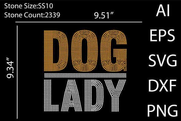Creative Sparkle: The Dog Lady Rhinestone Design
