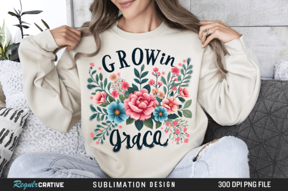 Elevate Projects with Grow in Grace PNG Design Assets