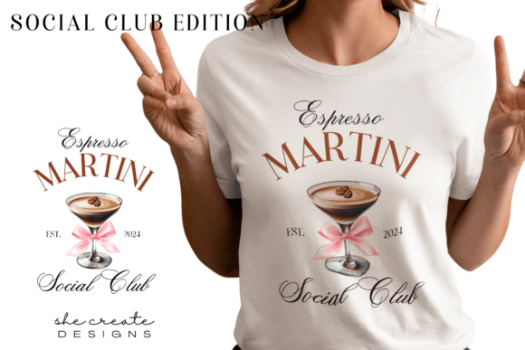 Espresso Martini Social Club Design: A Graphic Design Asset