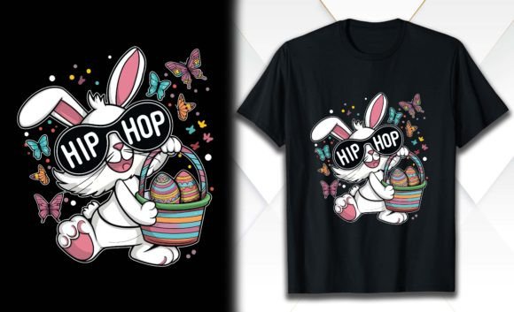 Hip Hop Easter Bunny T-shirt Design: A Creative Asset