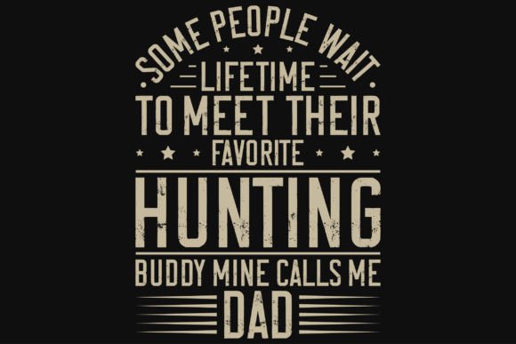 Hunting Dad Typography Tshirt Design: A Premium Asset