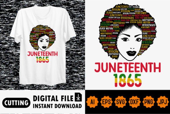 Juneteenth 1865 Shirt Design: A Modern Graphic Asset