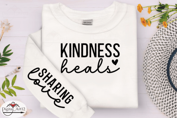 Kindness Heals Sleeve SVG Design: A Modern Design Asset