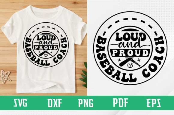 Loud and Proud Baseball Coach SVG: Dynamic Design Assets