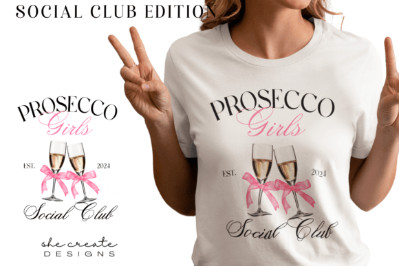 Prosecco Social Club Design PNG: Elevate Your Creative Projects