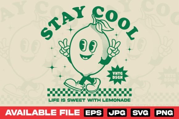 Retro Lemon Cartoon Character Design: A Groovy Asset for Modern Creators