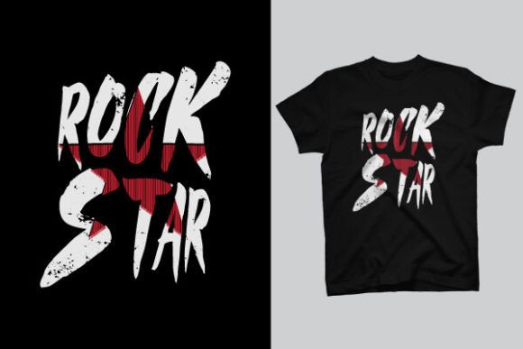 Rockstar T-Shirt Design: Creative Illustrations & Typography