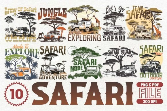 Safari T-shirt Design Bundle: Elevate Your Merchandise Line