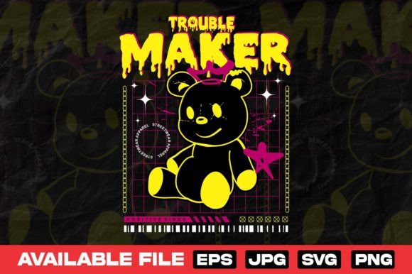 Trouble Maker Bear Doll Urban Design: A Streetwear Essential